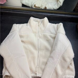 Skims Cream Fleece Zip-Up Jacket